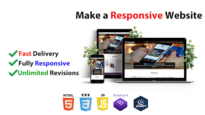 Create responsive websites using html5, bootstrap by Tanvir254 | Fiverr