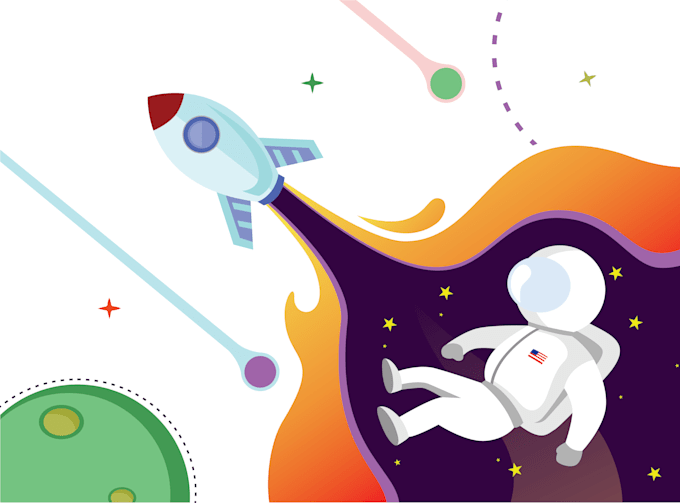 make modern illustrations vector web or amazing flat design