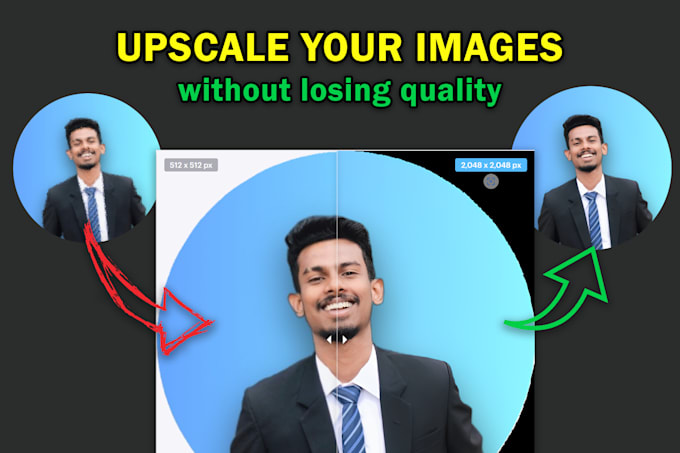 upscale, upsize and increase the resolution of your image