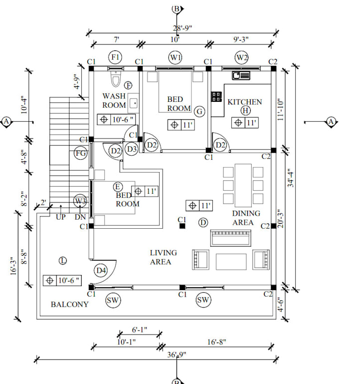 design 2d architecture house floor plans, elevation etc