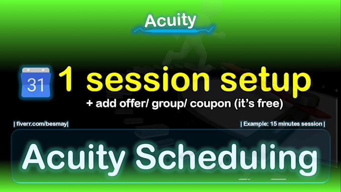setup 1 session in acuity and connect it with your website