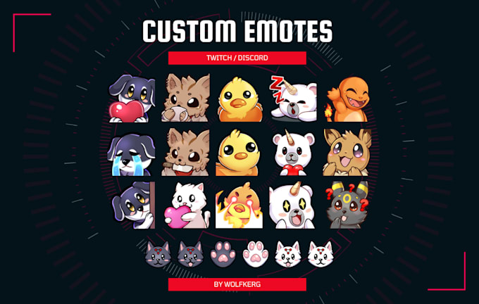 draw custom emotes and badges for your twitch in my style
