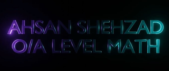create ur name or text in 3d lighting animation