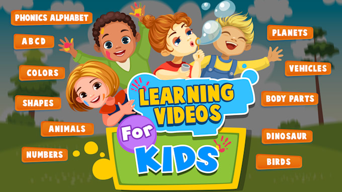 Create kids learning videos by Rkmultimedia121 Fiverr