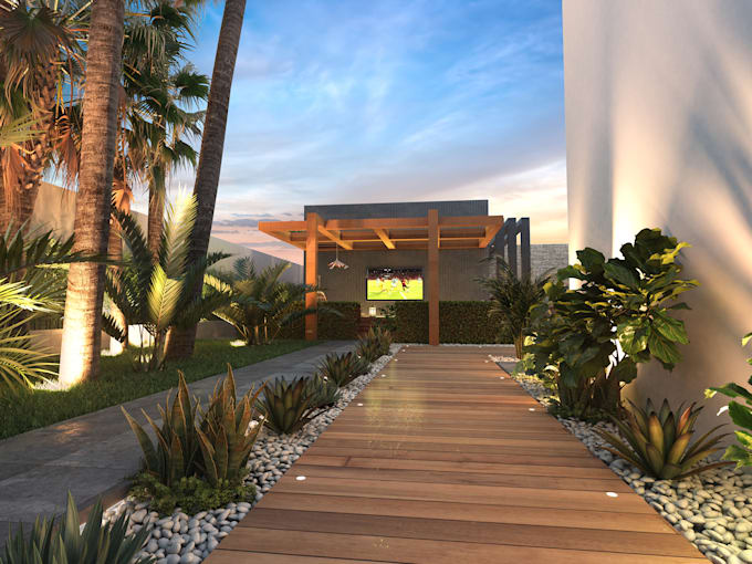 Make 3d Farmhouse Landscape Design For With Best Render By Noumanwasi