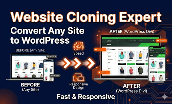clone any website into divi wordpress with pixel perfect design