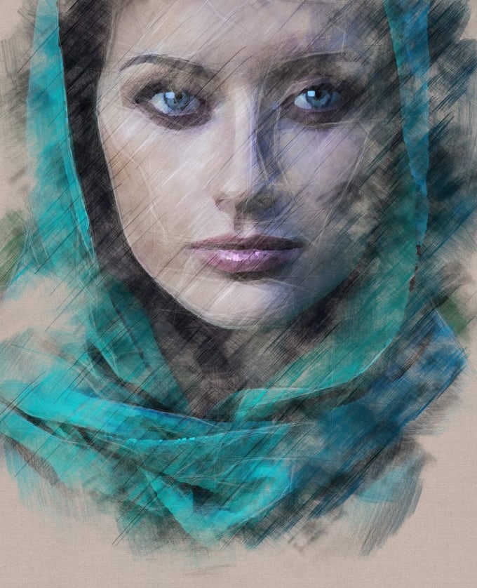 Draw Pencil Sketch And Color Portrait By Sadiatumpa