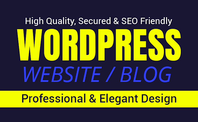 build responsive wordpress website design and blog