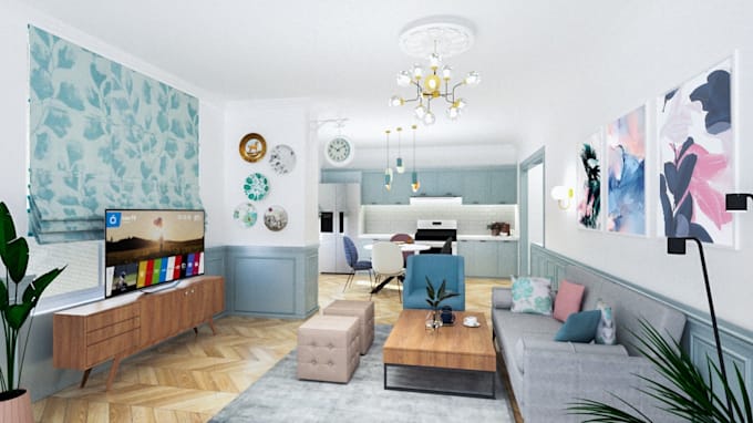 design 3d interior design using sketchup