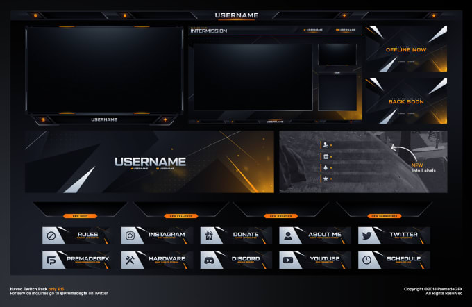 Design brilliant twitch overlays pack and logo for streamer by ...