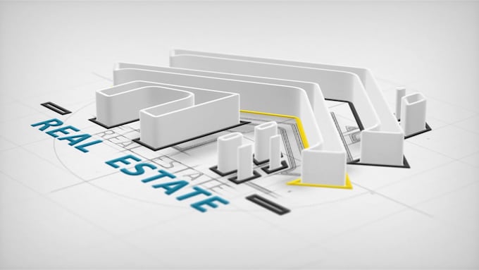 make 4k 3d architect real estate logo intro outro animation