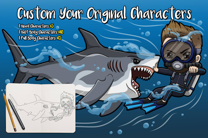 custom your original cartoon character or mascot