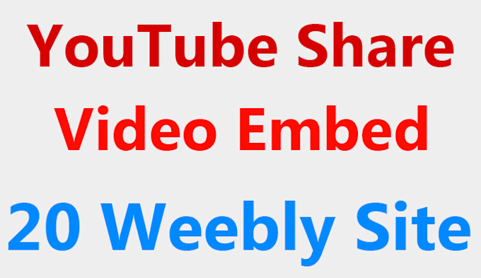 youtube embed on weebly blogs