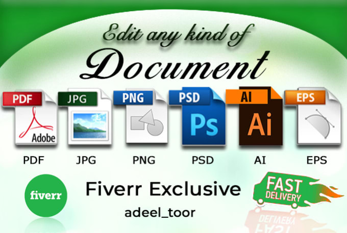 Do Photoshop Document Editing Pdf Jpeg Or Png By Adeel Toor
