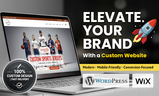 build a stunning wix or wordpress website