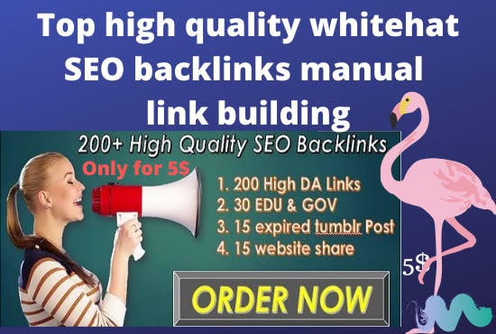 build high quality whitehat SEO backlinks manual link building