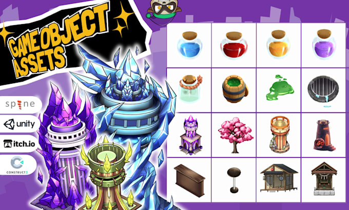 create game asset object property sprite sheet tileset for your game