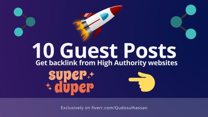 Do guest post high da with do follow link by Qudosulhassan | Fiverr