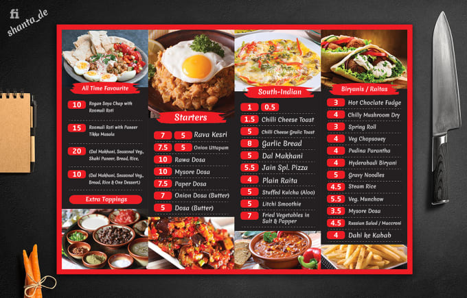 Design restaurant menu, food menu, digital menu screen flyer by Shanta