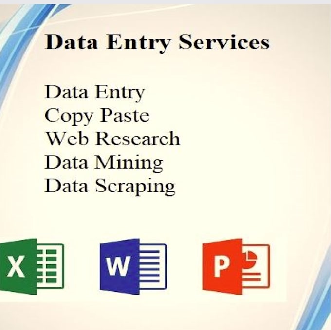 do data entry and copy paste, data mining