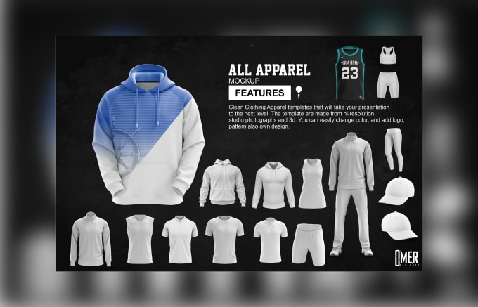 I will do custom jersey 3d mockup