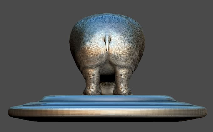 do the 3d model in zbrush and blender for 3d print