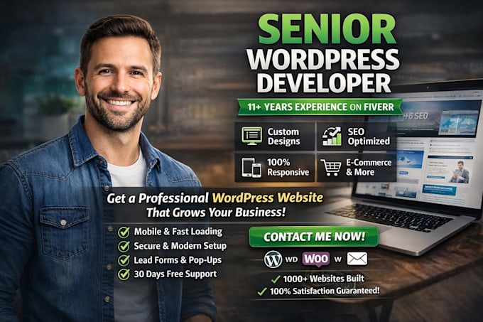 design and build a responsive and modern wordpress website