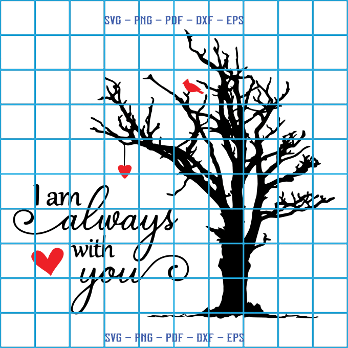 Download Creat file i am always with you cardinal in birch tree svg ...