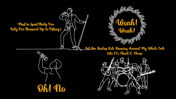 create hand drawn animated lyric video