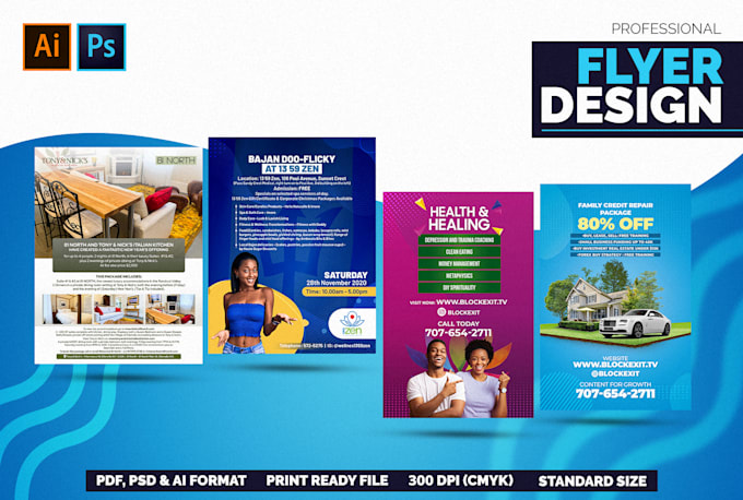 design flyer, poster or brochure