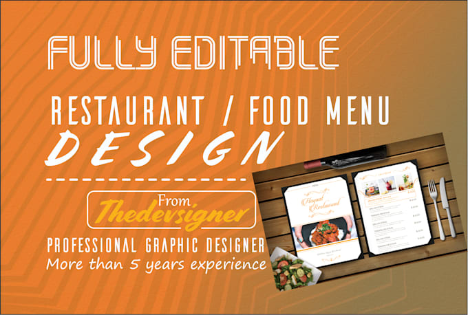 Design restaurant menu, food menu, flyer menu and digital menu board by ...