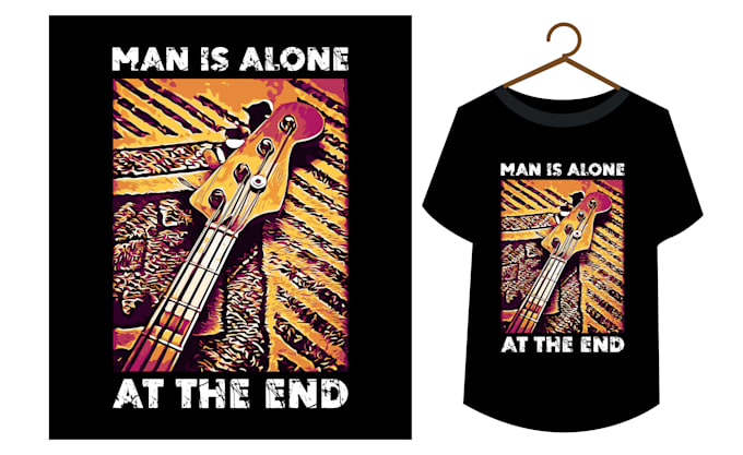 do creative t shirt design and with typography
