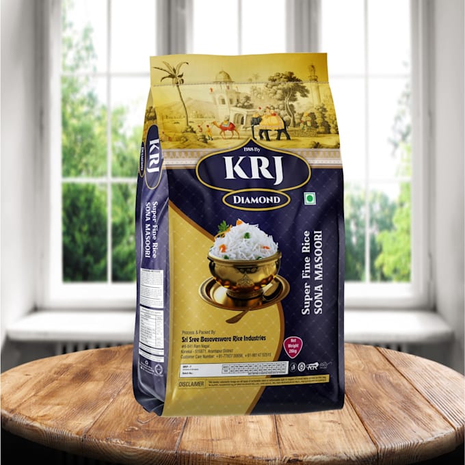 custom rice bag and food pouch packaging design
