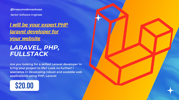be your expert PHP laravel developer for professional web development services
