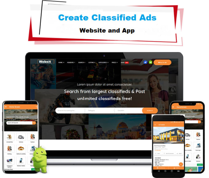 Create classified ads website and app like olx by Varsha963 | Fiverr