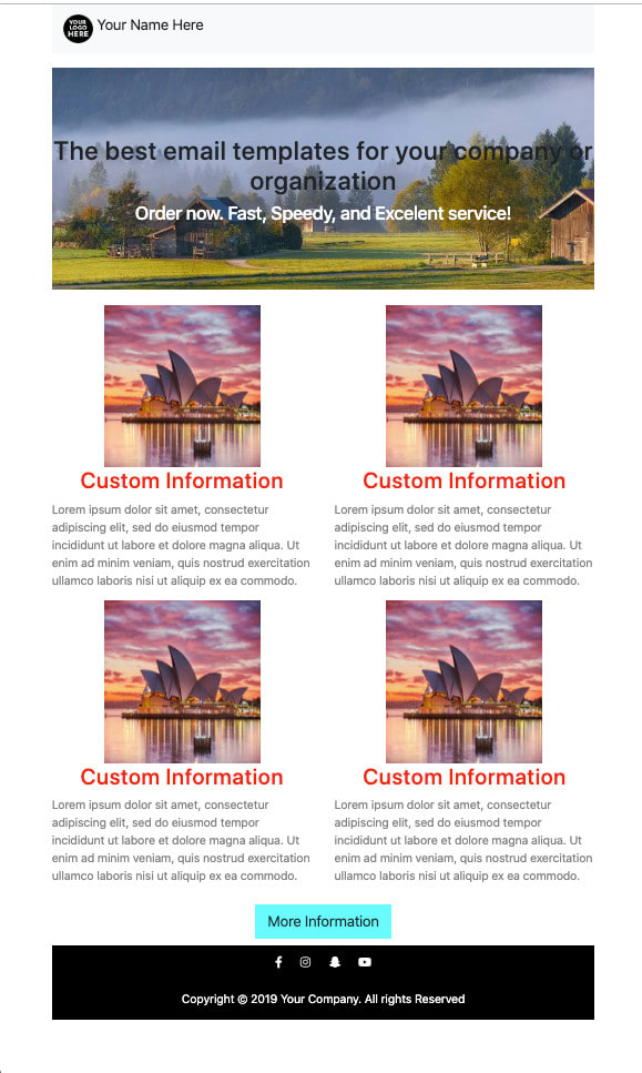Responsive html email template by Jovannisanchez Fiverr