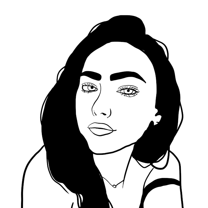 Draw black and white outline by Claradoro Fiverr