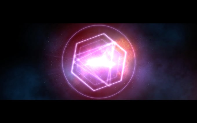 do futuristic galaxy space intro video