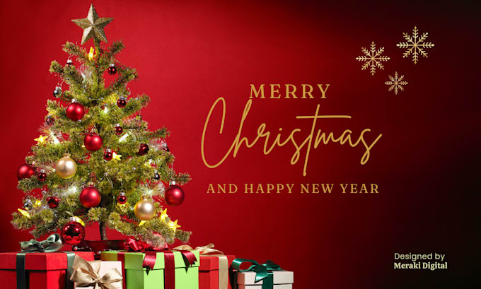design an elegant christmas card design