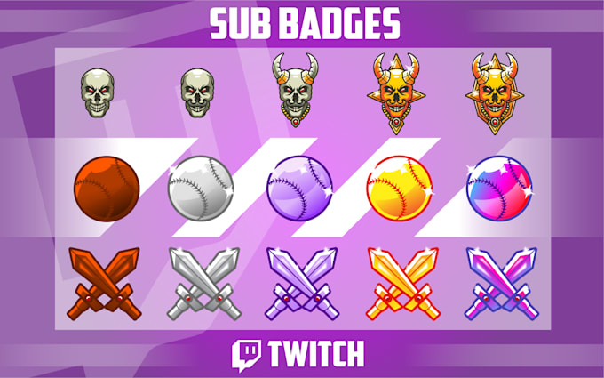 Draw cool custom twitch sub badges by Farisakbarafand