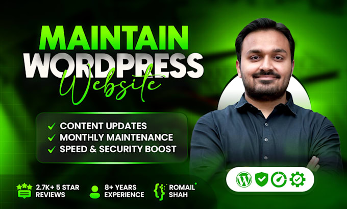 do wordpress website maintenance and wordpress support or help