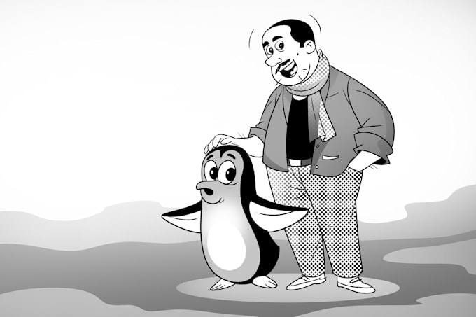 draw illustrations in black and white