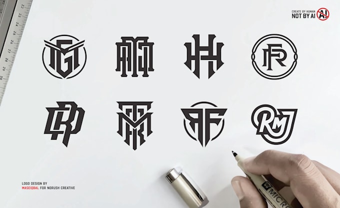design unique monogram logo design inspired by your initials