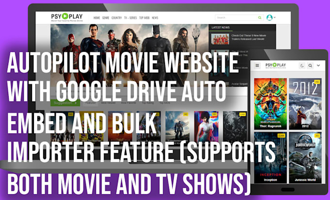 Develop A Movie Streaming Website With Gdrive Auto Embed And