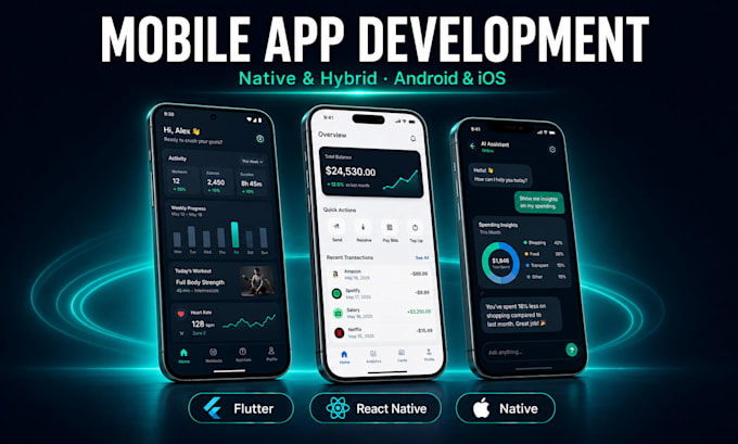 build your native or hybrid mobile app for android and ios