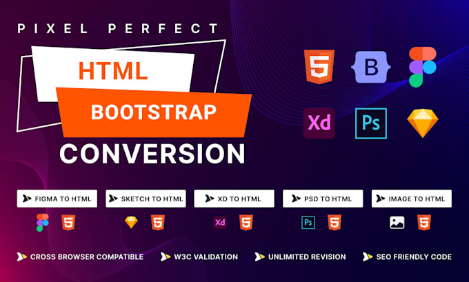convert figma, PSD, xd to HTML or react