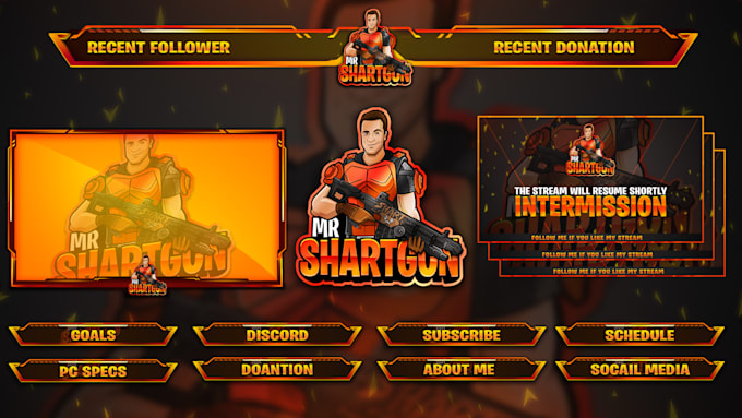 Design esport twitch overlay and mascot logo by Respawnteam | Fiverr