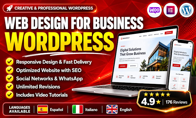 create a responsive wordpress website with elementor and SEO