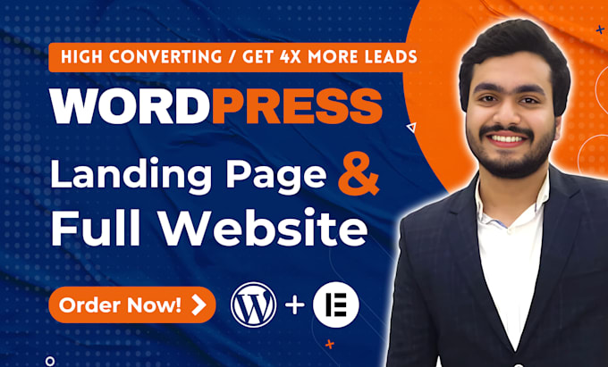 build wordpress landing page design, wordpress website design, one page website