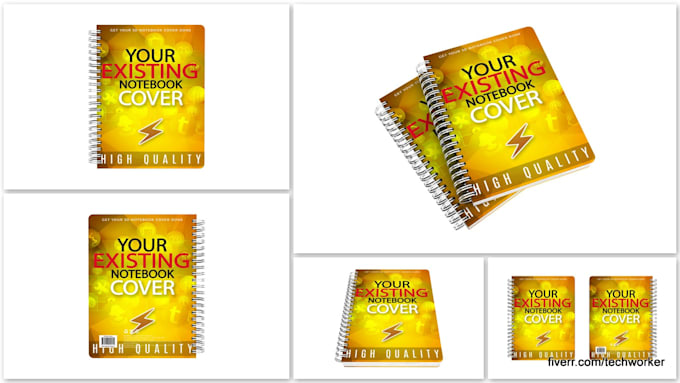 convert notebook cover to 3d notebook cover mockups